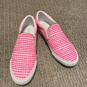 Lilly Pulitzer Julie Sneaker pink gingham Size 8 Brand new - never been worn